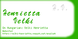 henrietta velki business card